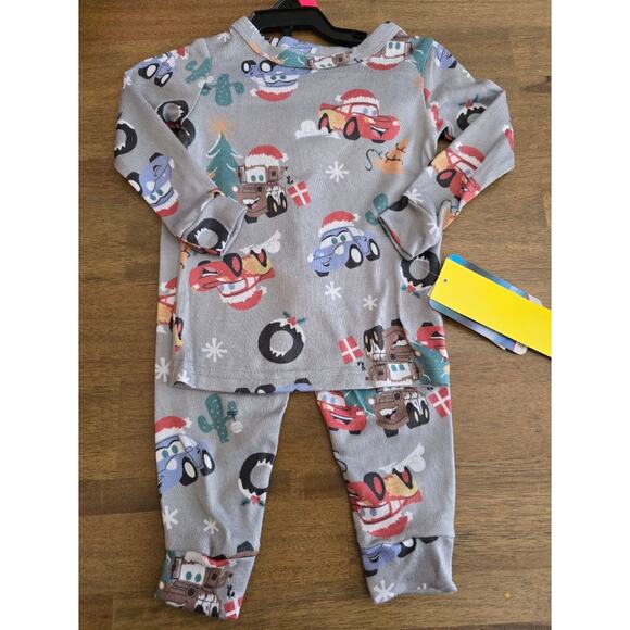 Pixar Cars Toddler Boys Christmas Snug Fit Top and Pants Pajama Set, 2-Piece - Picture 1 of 3